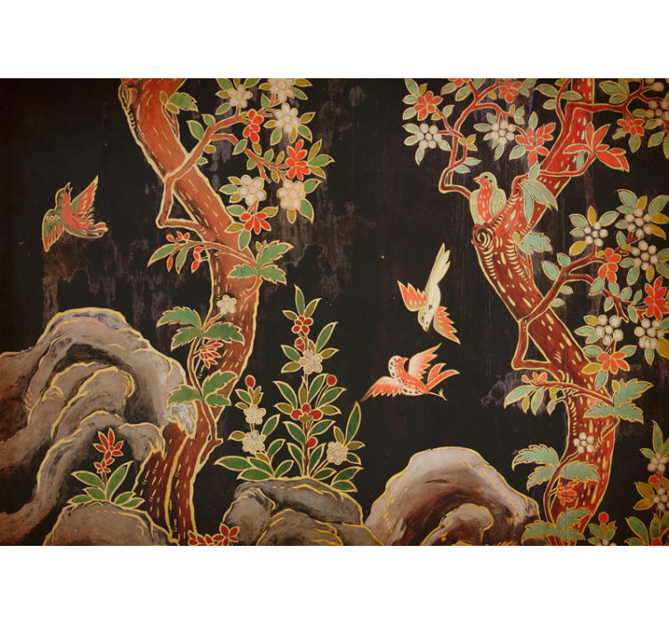 Lepe ptice v vejah stenska poslikava - TenStickers