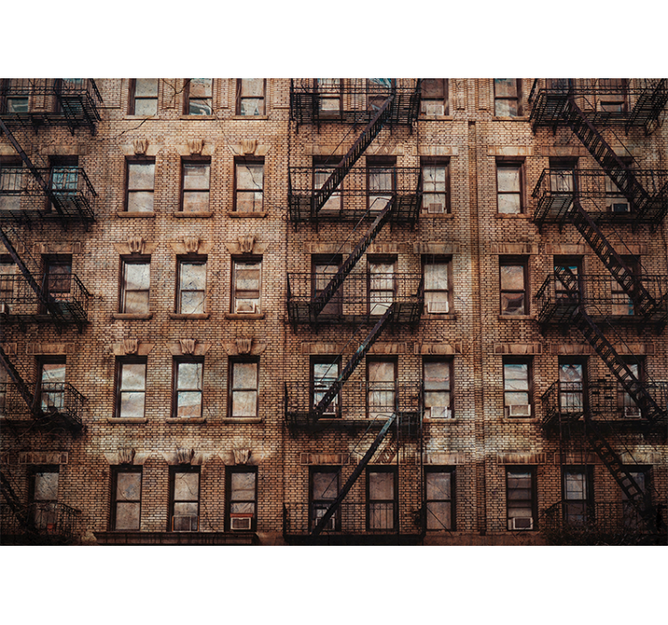 Urbana opečnata fasada Fototapete mest in držav - TenStickers