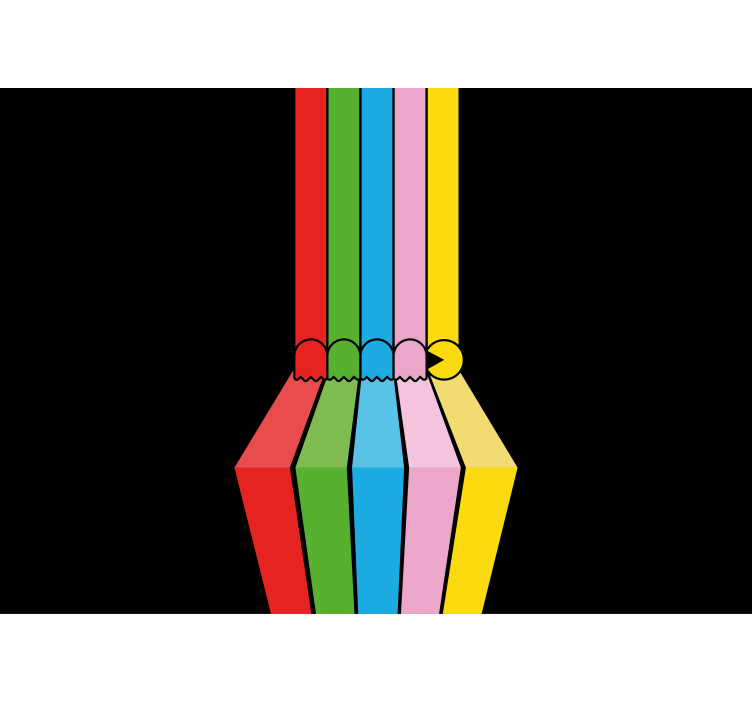 Colorful pencil strokes fototapete z graffiti motivi - TenStickers