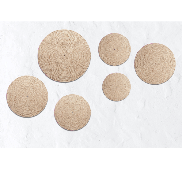 Natural circle patterns fototapete z teksturami - TenStickers