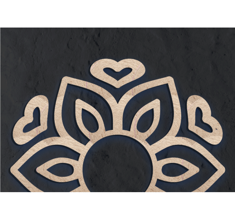 Heart lotus design fototapeta buda - TenStickers