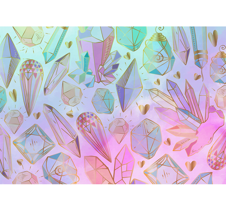 Geometric gemstones design fototapeta umetnost - TenStickers