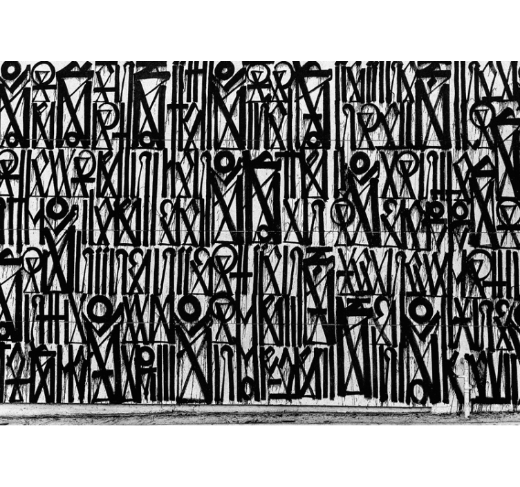 Black abstract patterns fototapete s graffiti motivi - TenStickers