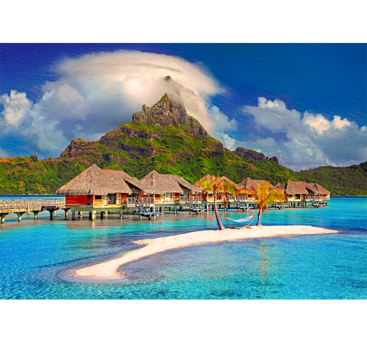 Tropical island getaway stenske poslikave - TenStickers