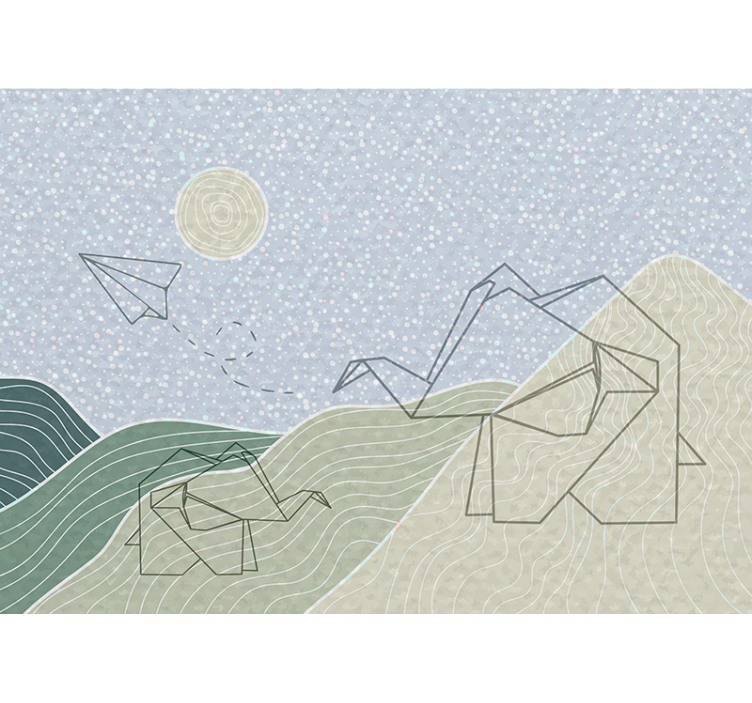 Japonski dizajn slonov Fototapete za otroško sobo - TenStickers