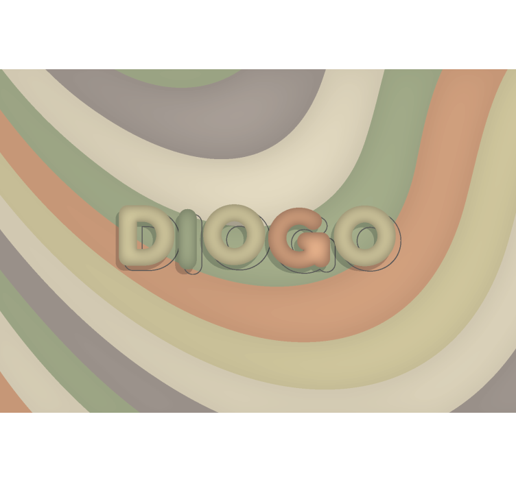 Ukrivljene črte z imenom Fototapete za otroško sobo - TenStickers