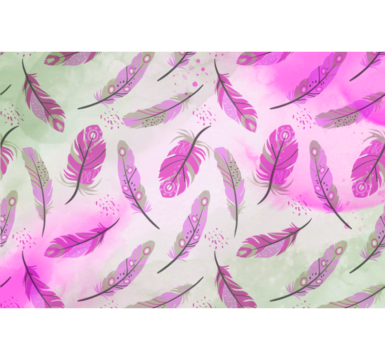 Boho perje zen stenska poslikava - TenStickers