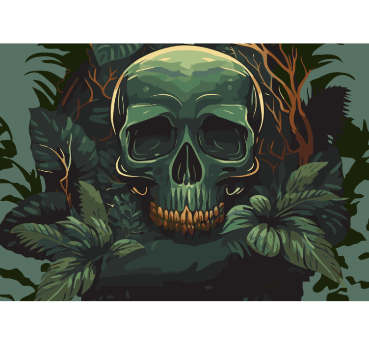 Stenska poslikava z glavo lobanje smrti - TenStickers