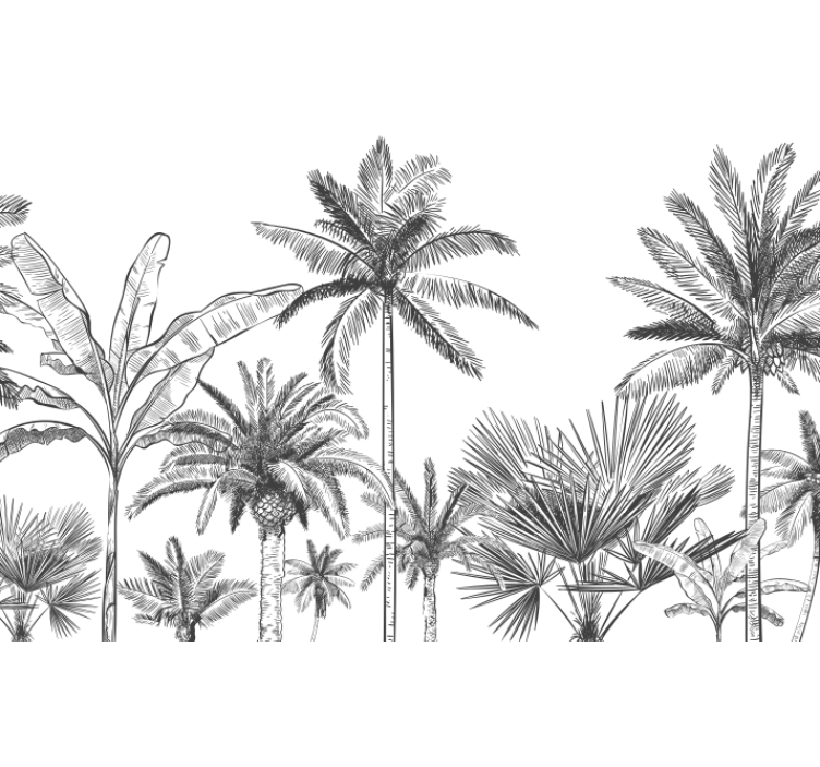 Freska iz džungle Panoramski fototapeti - TenStickers