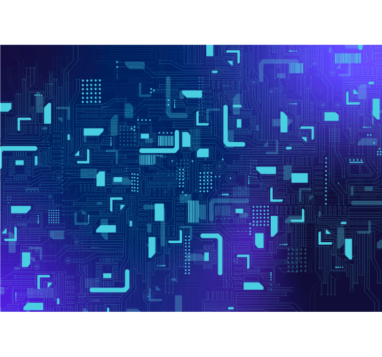 Abstraktna fototapeta elektronskega vezja - TenStickers