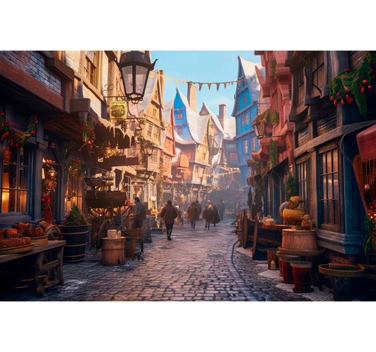 Mesto čarovnikov Fototapeta z fantastičnimi motivi - TenStickers