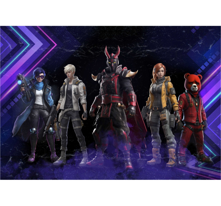 Futuristični likiFuturistični liki Fototapeta za najstniško sobo - TenStickers