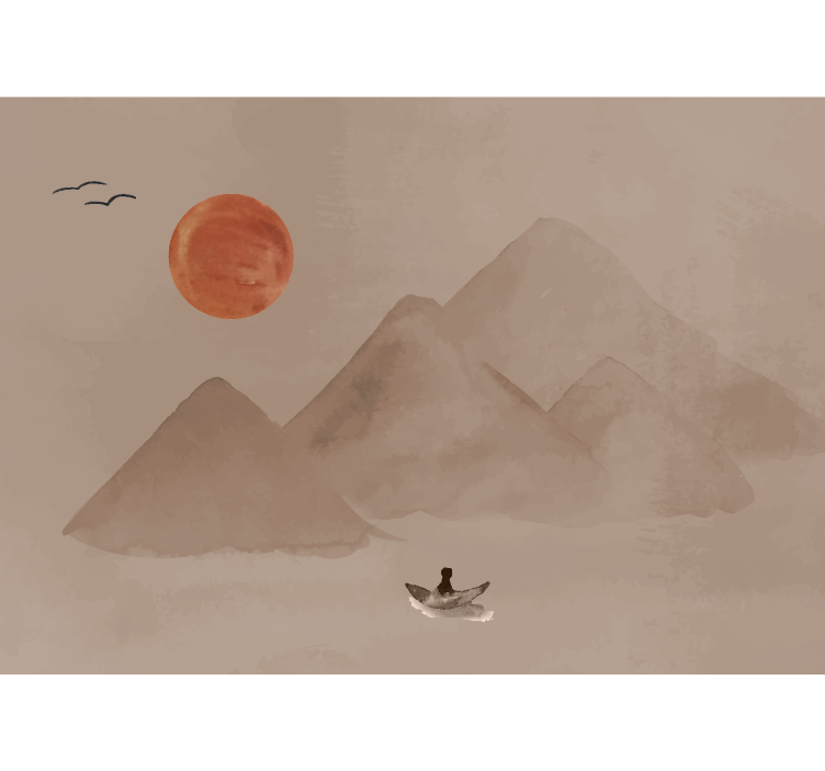 Japonsko vzdušje fototapeta terracotta - TenStickers