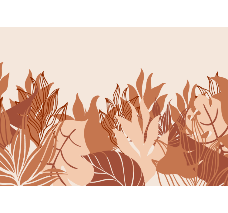 Tropska pokrajina fototapeta terracotta - TenStickers