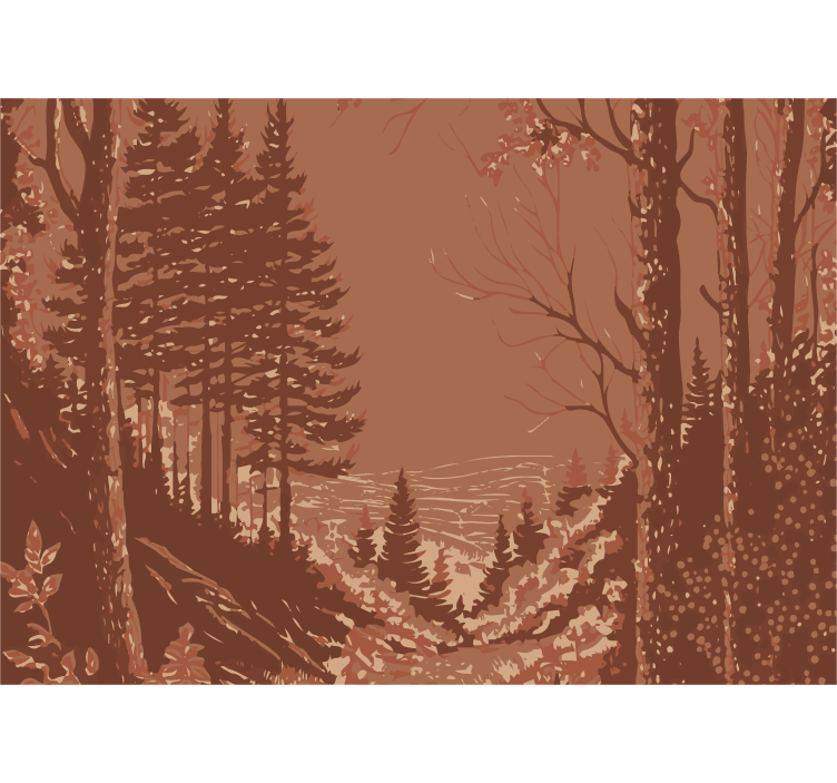 Abstraktno oblikovanje narave fototapeta terracotta - TenStickers