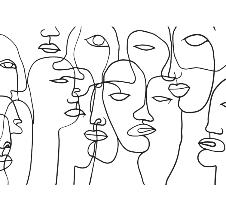 Vzorec obraza Abstraktni fototapeti - TenStickers