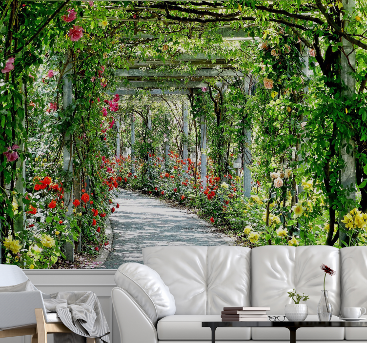 3d rože v stenski poslikavi 3d - TenStickers