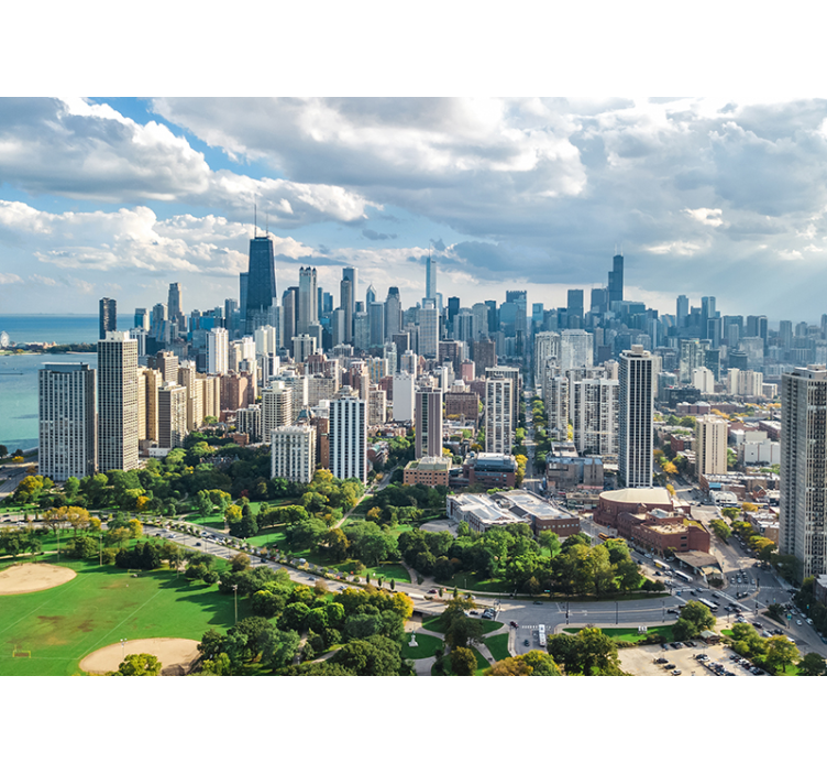 Obzorja chicaga Fototapete mest in držav - TenStickers