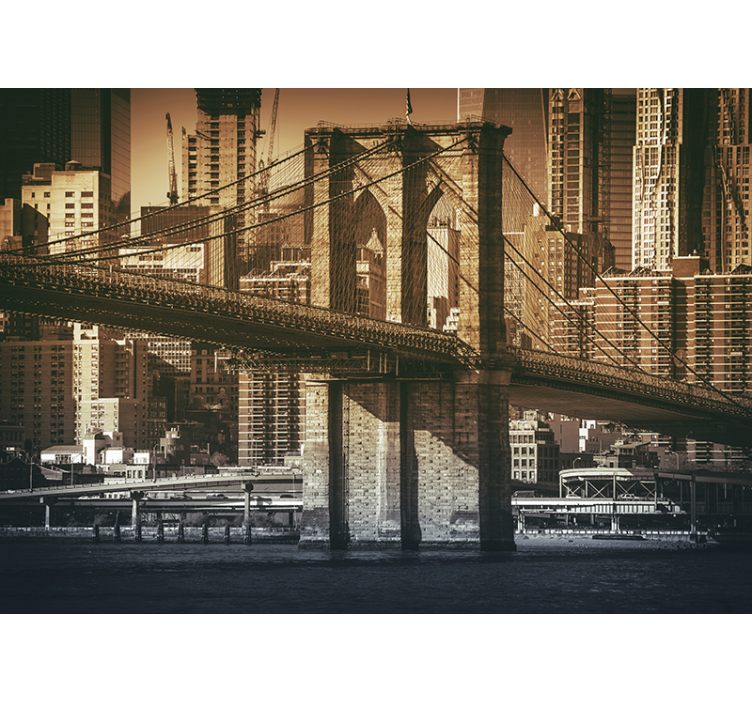 Brooklyn bridge aerial perspective fototapeta new york - TenStickers