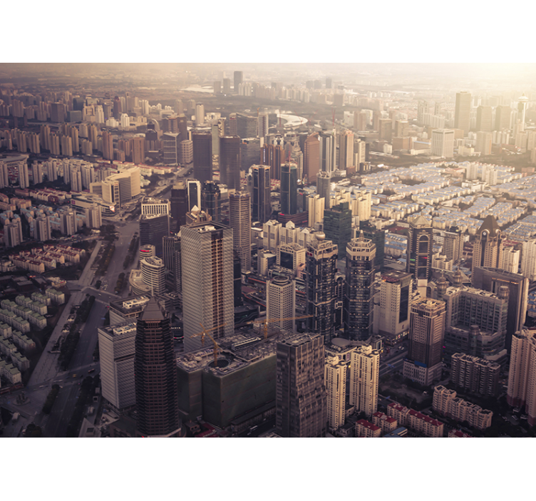 Skyline urban perspective fototapete mest in držav - TenStickers