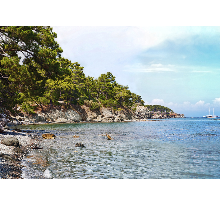 Zidni mural stena na plaži antalya - TenStickers