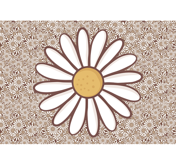 Daisy floral element fototapete cvetje - TenStickers