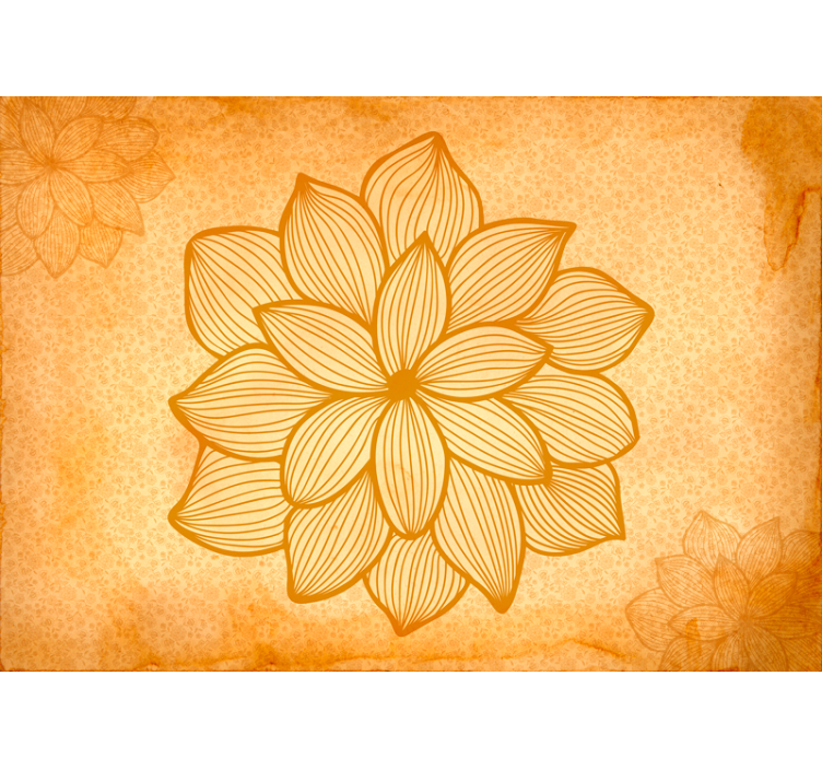 Large floral motif fototapete za dnevno sobo - TenStickers