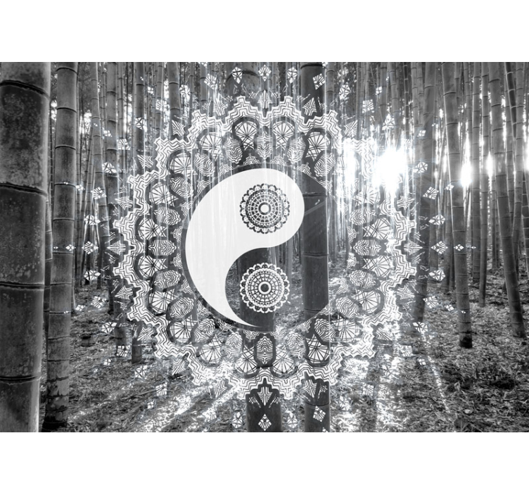 Yin yang mandala zen fototapete za umiritev prostora - TenStickers