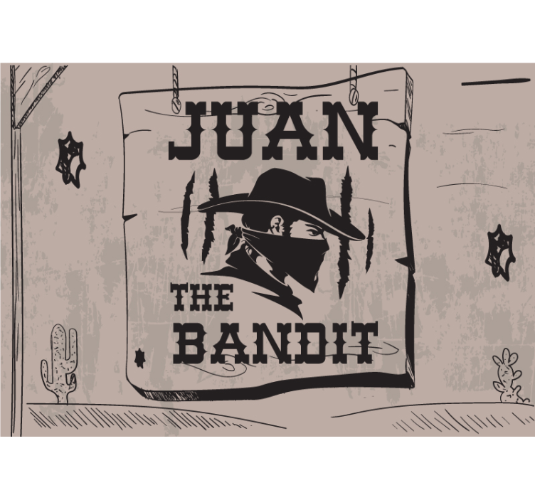 Personalized bandit theme fototapeta s citati - TenStickers