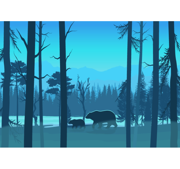 Otroci gore in nosi stenske fototapeta - TenStickers