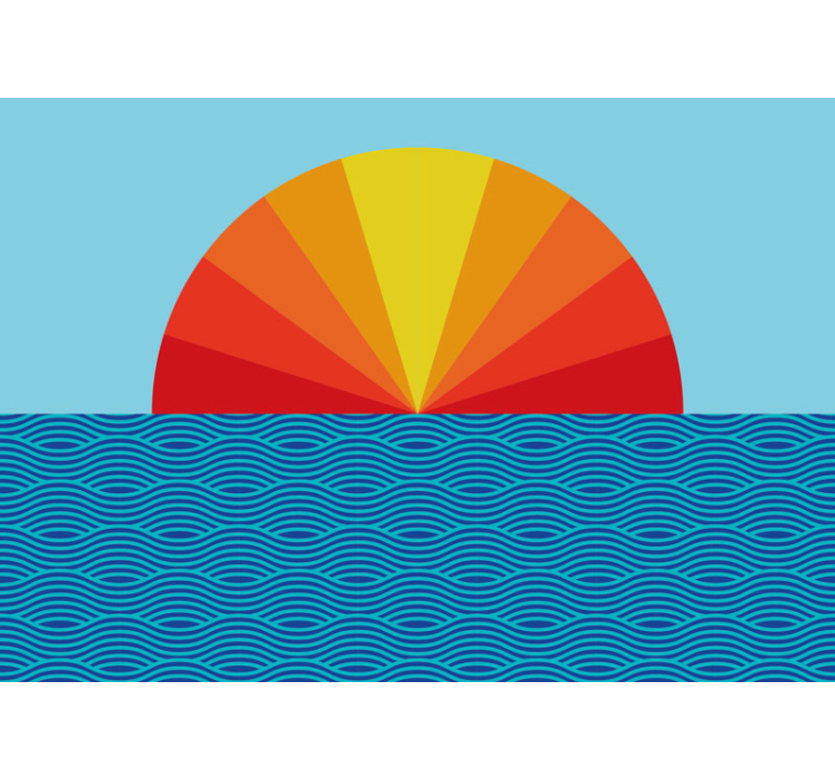 Sijoče obzorje Stenske poslikave - TenStickers