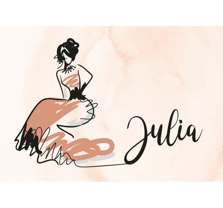 Elegant fashion sketch fototapeta umetnost - TenStickers