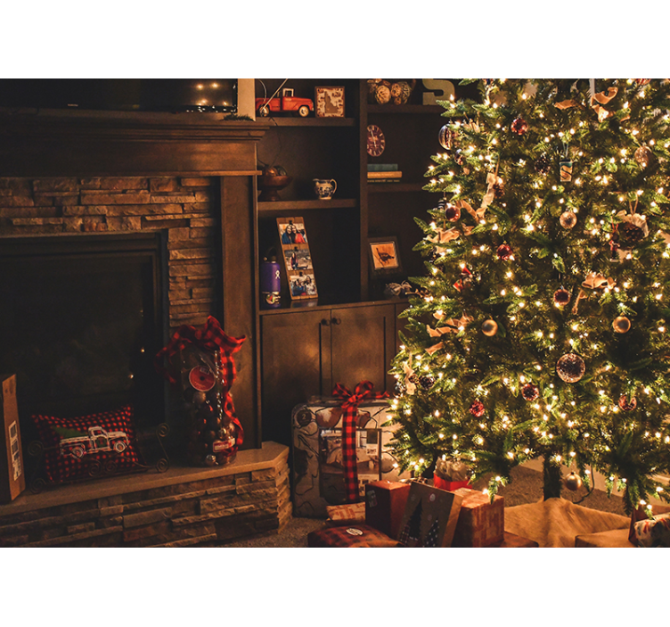 Celebratory tree illumination božična fototapeta - TenStickers