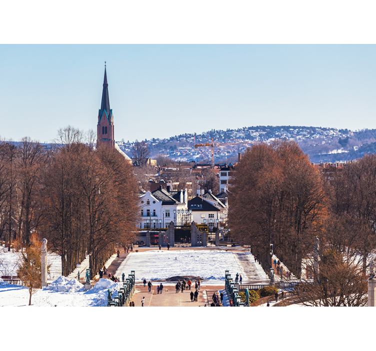 Slikovita mestna ulica Fototapete mest in držav - TenStickers