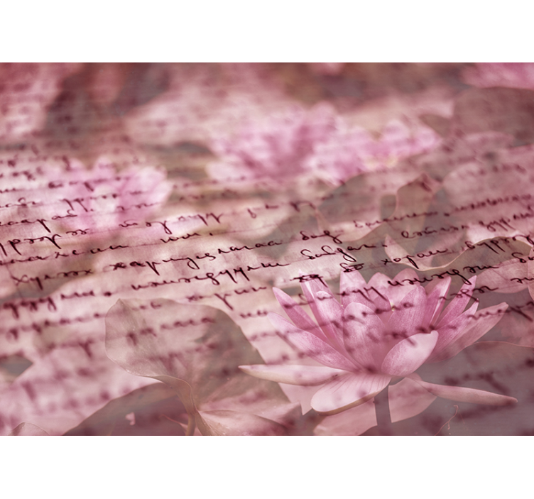 Nežna cvetlična pisava Fototapete cvetje - TenStickers