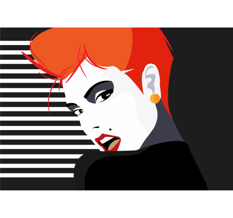 Stylish portrait detail fototapeta umetnost - TenStickers