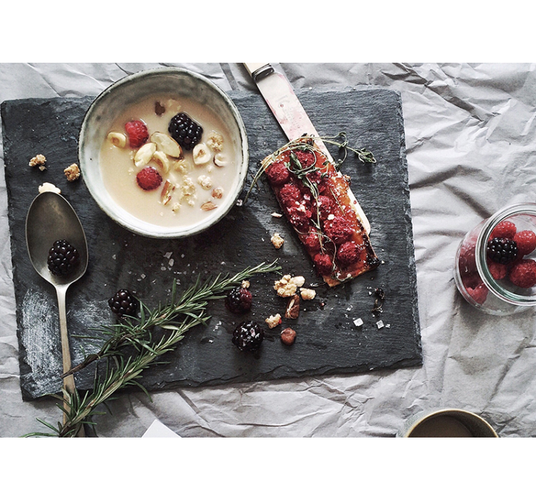 Fresh berry delight fototapete s cvetjem - TenStickers