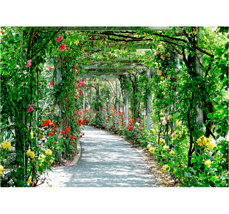 3d rože v stenski poslikavi 3d - TenStickers