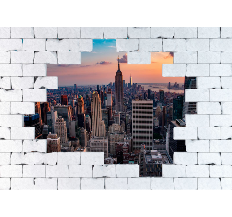 New york skyline sunset fototapeta new york - TenStickers