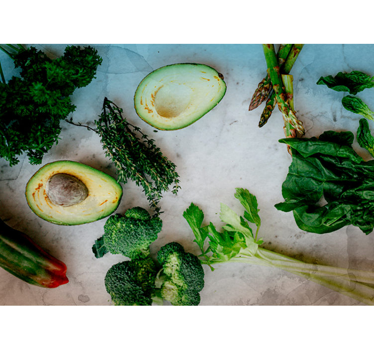 Fresh avocado arrangement kuhinjski fototapeti - TenStickers