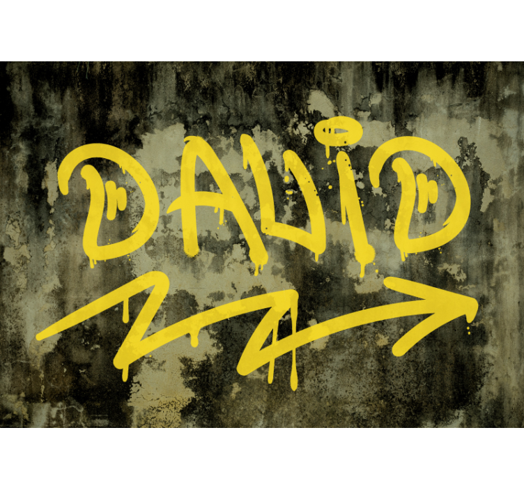 Rumena ulična umetnost Fototapete s graffiti motivi - TenStickers