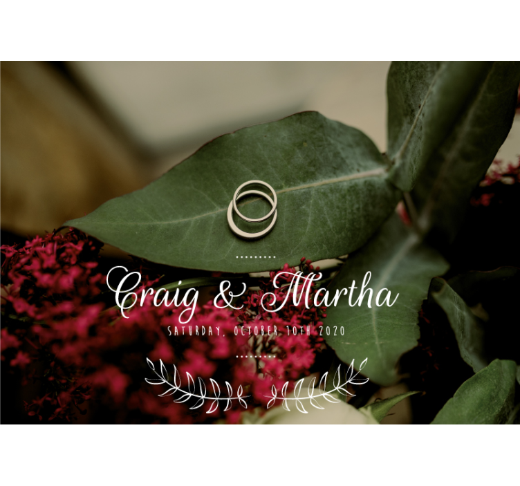 Večni poročni prstani Fototapeta Ljubezen - TenStickers