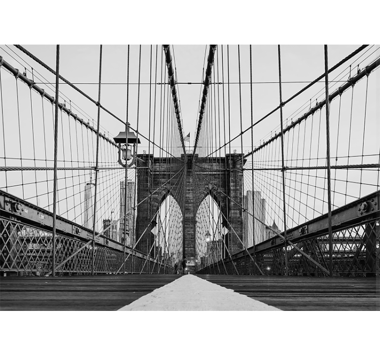 Brooklyn bridge perspective view fototapete mest - TenStickers
