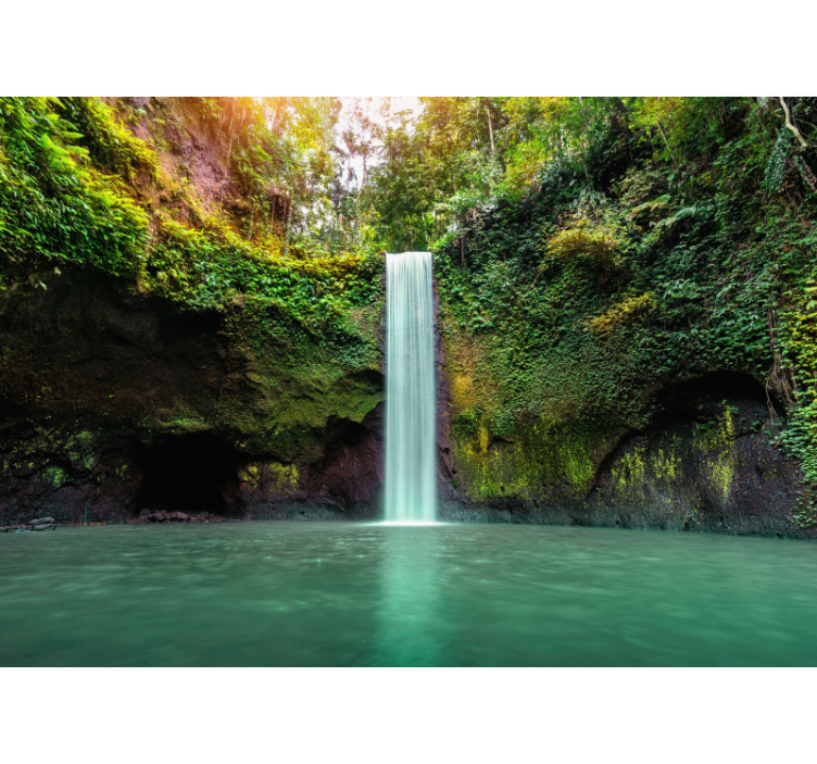 Serene waterfall escape slap fototapeta - TenStickers