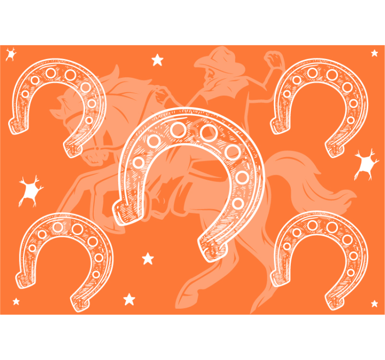 Podkev vintage stenski mural - TenStickers