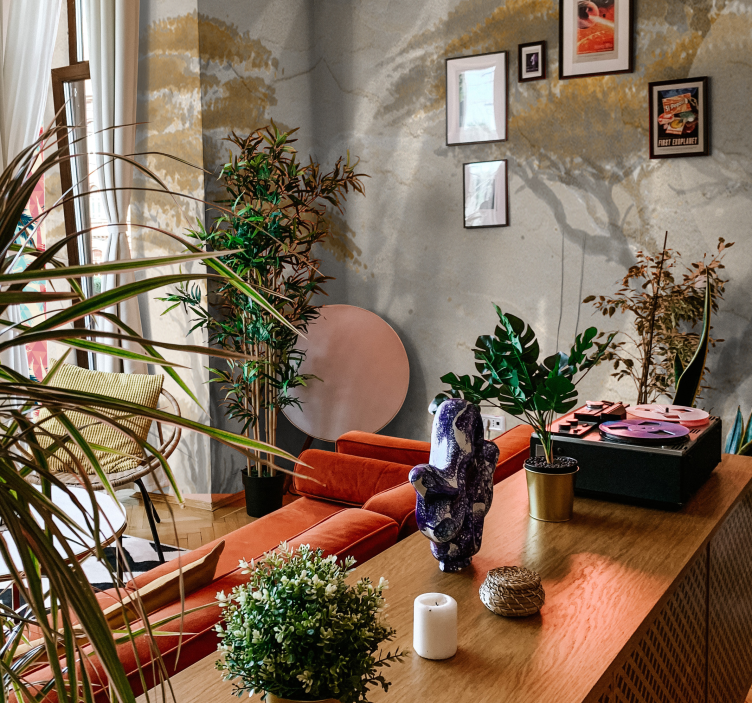 Graciozne silhuete dreves Fototapete za dnevno sobo - TenStickers