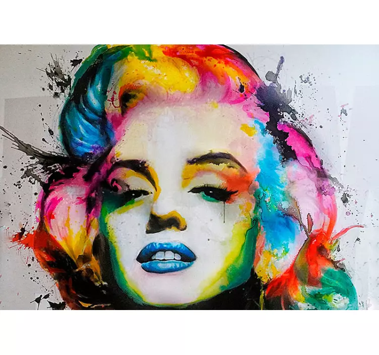 Barvita marilyn monroe stenska slika iz urbane umetnosti - TenStickers
