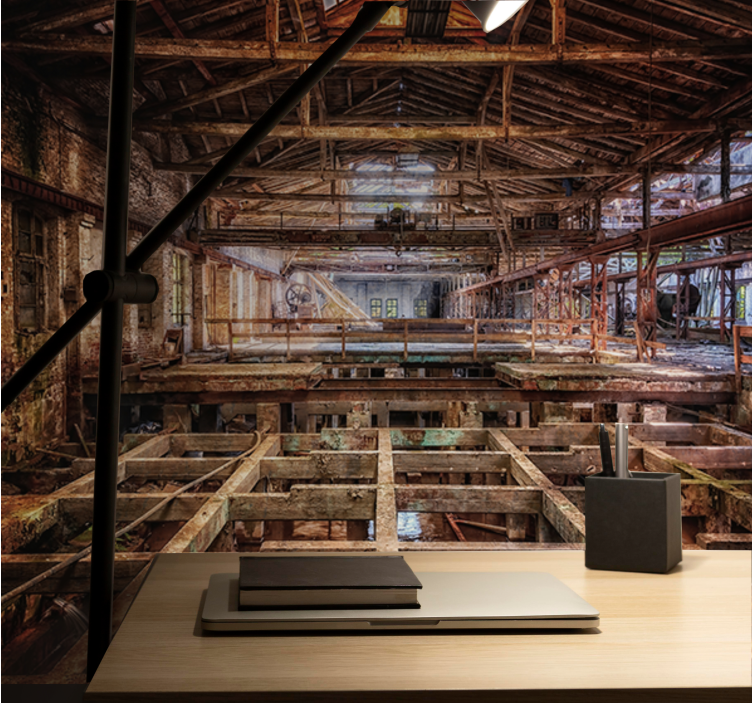 Abandoned industrial space fototapete mest in držav - TenStickers