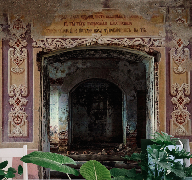 Abandoned retro architecture fototapete mest in držav - TenStickers