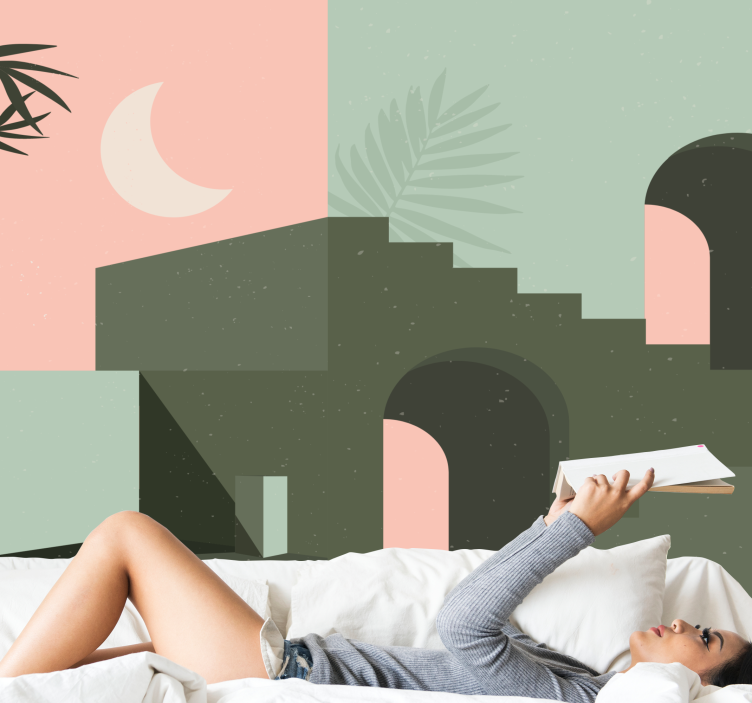 Abstract geometric composition moderna fototapeta - TenStickers